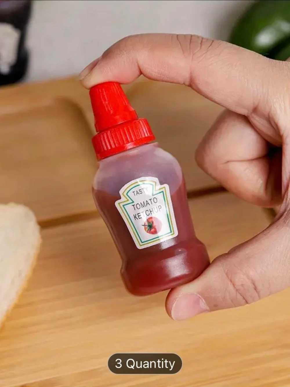 4 Piece Mini Portable Condiment Bottles - Perfect For On-the-Go Travelers